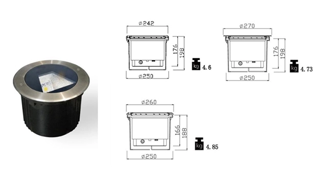 Advantages of LED 30~38W Polarized Stainless Steel Outdoor Inground Light HYD-JZL179 Series