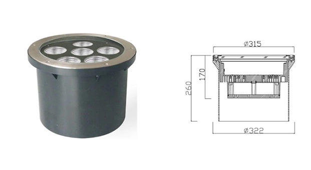 Advantages of LED 60W Stainless Steel Outdoor Inground Light HYD-JZL18717