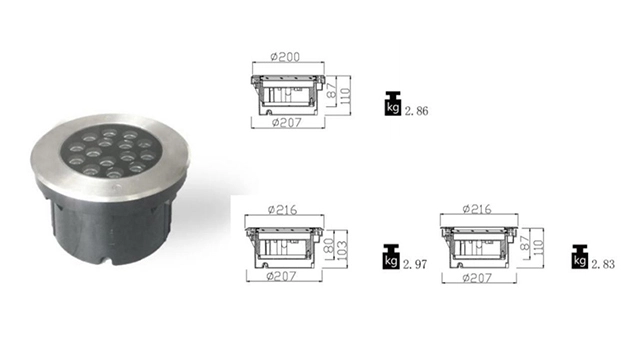 Advantages of LED Stainless Steel Outdoor lens Inground Light IP67 HYD-JZL172 Series