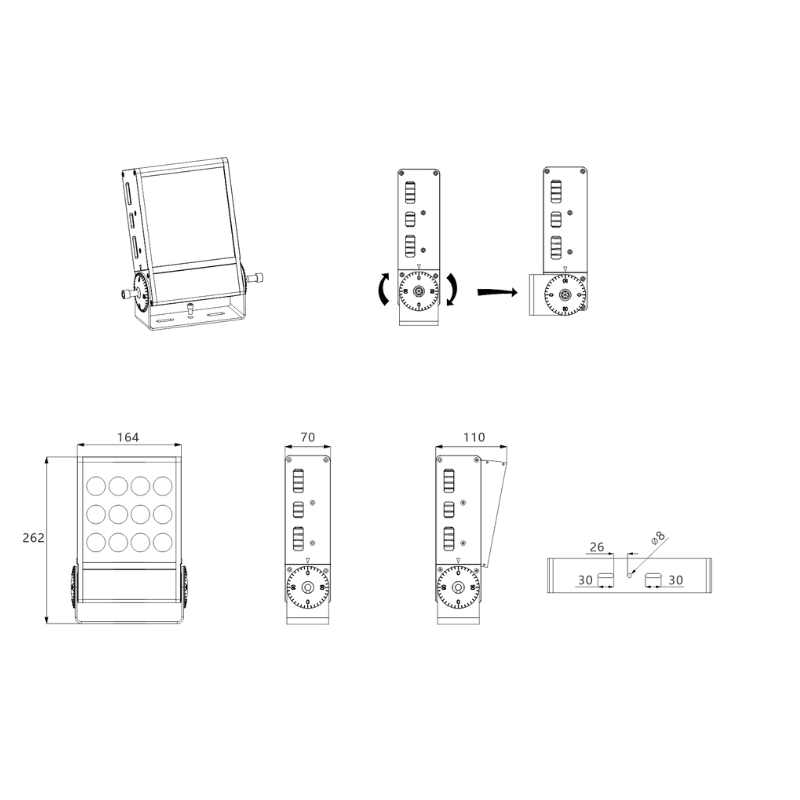 solar powered ground flood lights