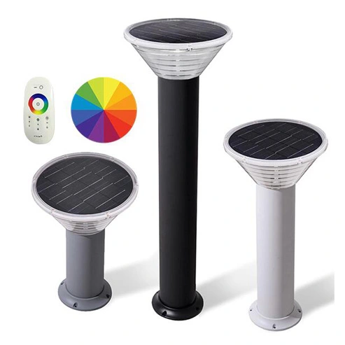 solar bollard garden lights