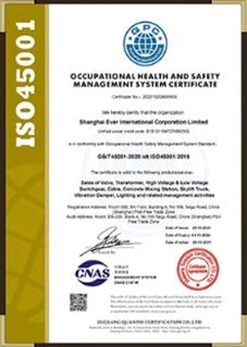 occupational health and safety management system certificate