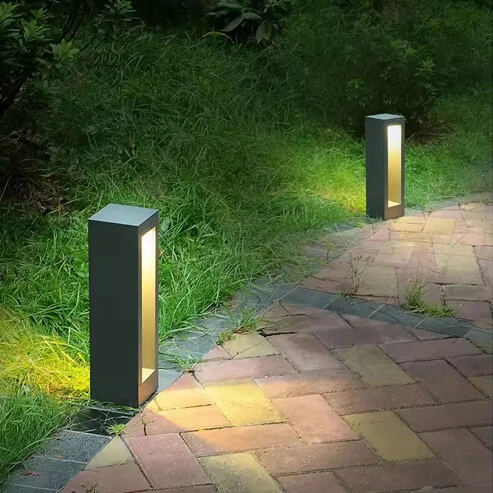 steel bollard lights