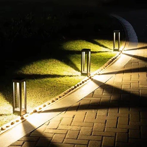 black outdoor bollard lights